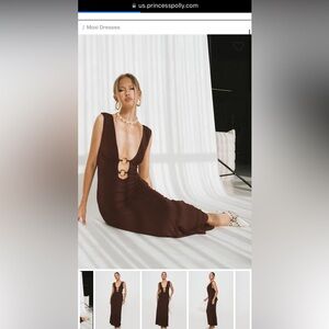Princess polly brown maxi dress